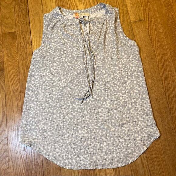 Ann Taylor LOFT XS Extra Small Sleeveless Tie V-Neck Rayon Polyester Top Shirt - Picture 1 of 8